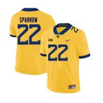 Men's West Virginia Mountaineers NCAA #22 A'Varius Sparrow Yellow Authentic Nike Stitched College Football Jersey KT15Z63MV